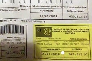 A una vecina de Pergamino que pagaba $500 de luz le llegó una boleta de 420.000 pesos