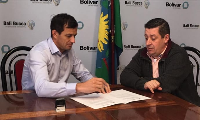 Bali Bucca y Néstor Álvarez firmaron convenio entre municipios