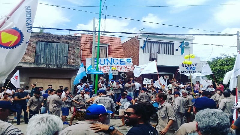Despidos en Bunge: Movilización y protesta en sede del Ministerio de Trabajo en Campana