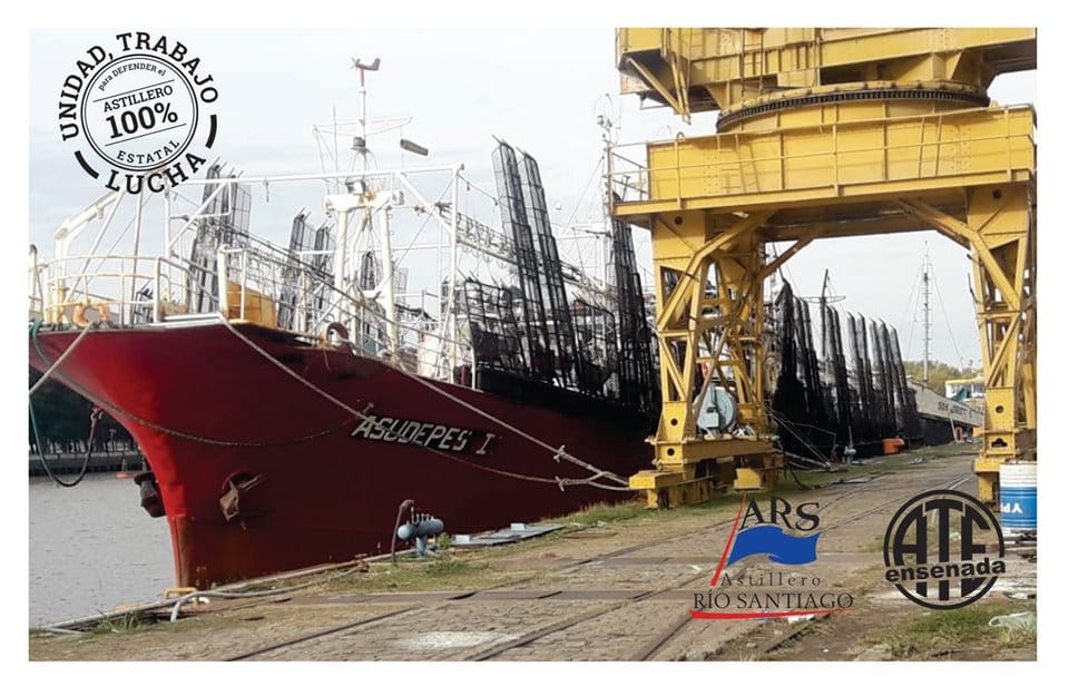 Astillero Río Santiago: Ingresó buque de origen chino para su reparación