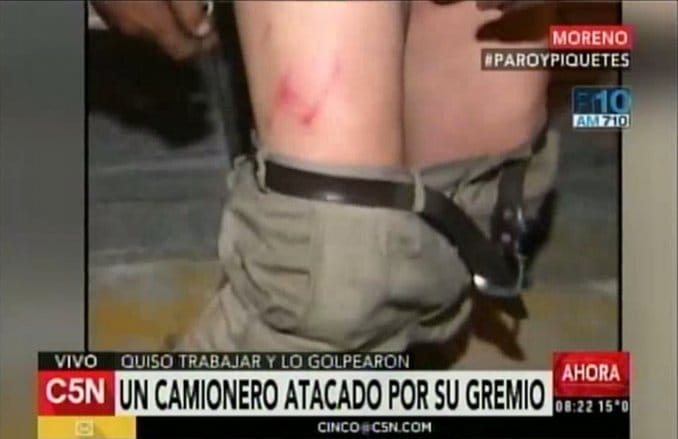 #MartesDeParo: Camionero denunció feroz ataque en Moreno