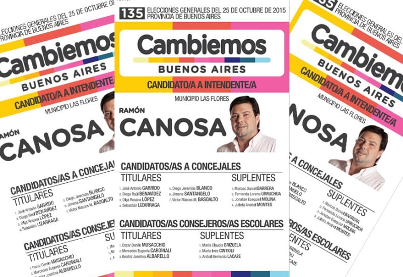 Aportes truchos de Cambiemos: Todos los integrantes de la lista de Las Flores aportaron en 2015