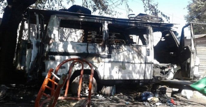 Un bebé murió al incendiarse una camioneta en José C. Paz