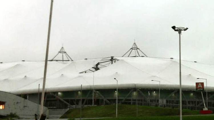Temporal rompió el techo del Estadio Único de La Plata, donde juegan River y Estudiantes