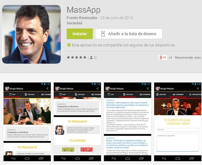 Elecciones 2015: El massismo apuesta a la tecnología y lanza "MassApp"