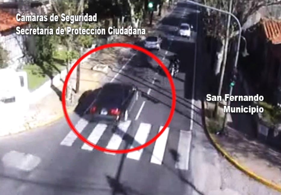 Cámaras de San Fernando captaron el auto del empresario desaparecido