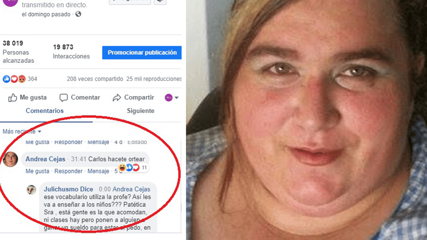 Polémica en San Pedro: El municipio designó para "apoyo virtual" a una maestra que le dijo "hacete ortear" a usuario en Facebook