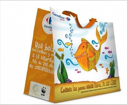 San Miguel: Carrefour donó bolsas reutilizables