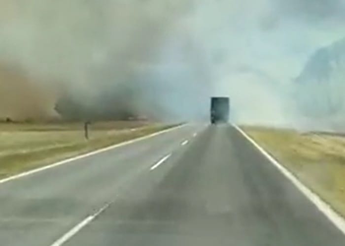 Incendio en los bosques de Pinamar: La presencia de humo dificultó el tránsito en ruta 11