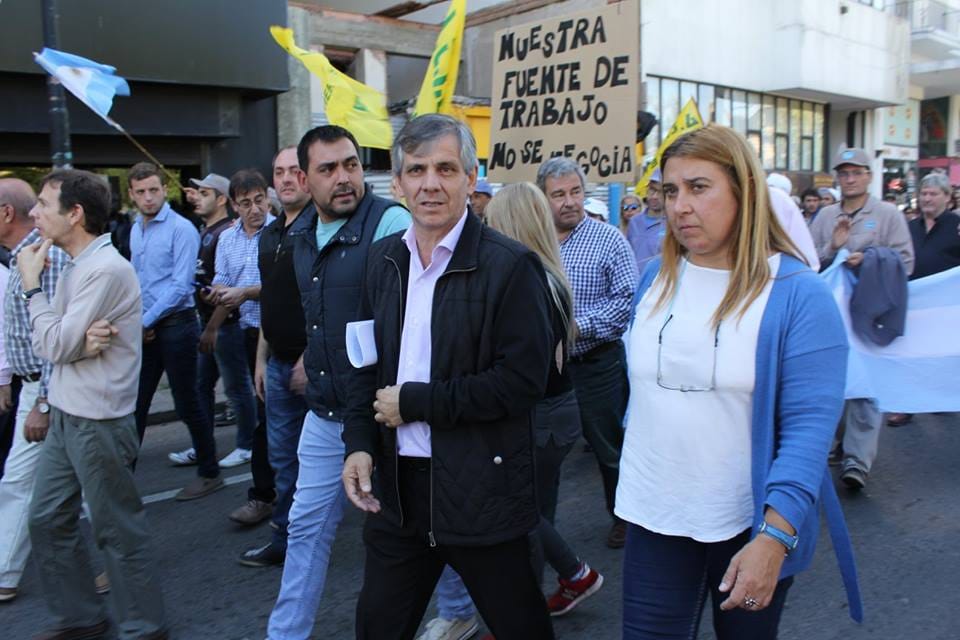 Britos respaldó a trabajadores de SanCor que protestaron en Chivilcoy