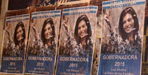 Afiches postulan a Cristina para Gobernadora de Buenos Aires