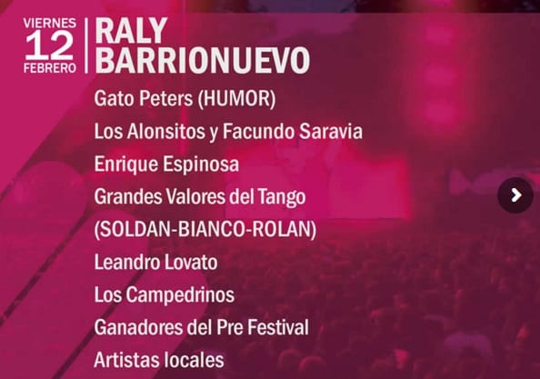 Comienza el Festival de Baradero con Raly Barrionuevo