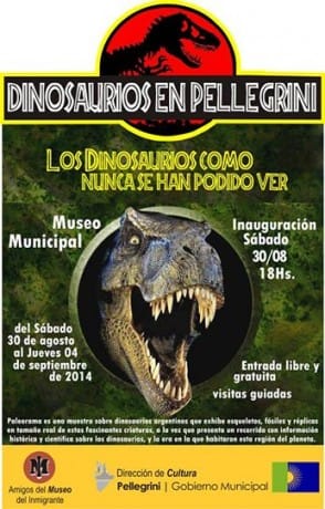 Pellegrini: Muestra itinerante de dinosaurios
