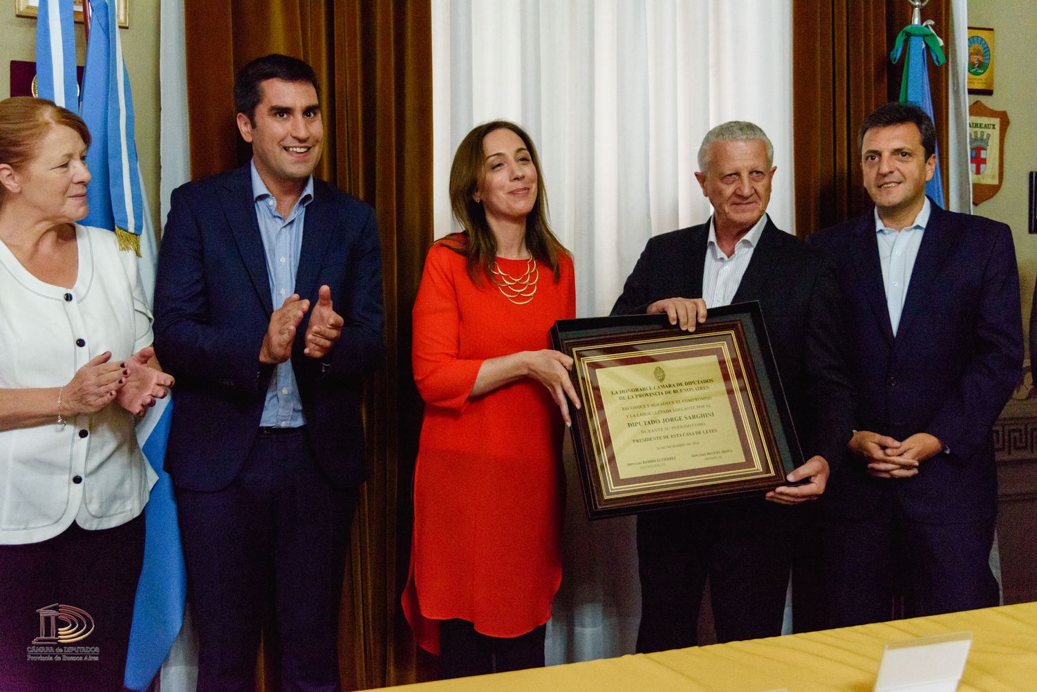 Vidal, Massa y Stolbizer homenajearon al diputado massista Sarghini
