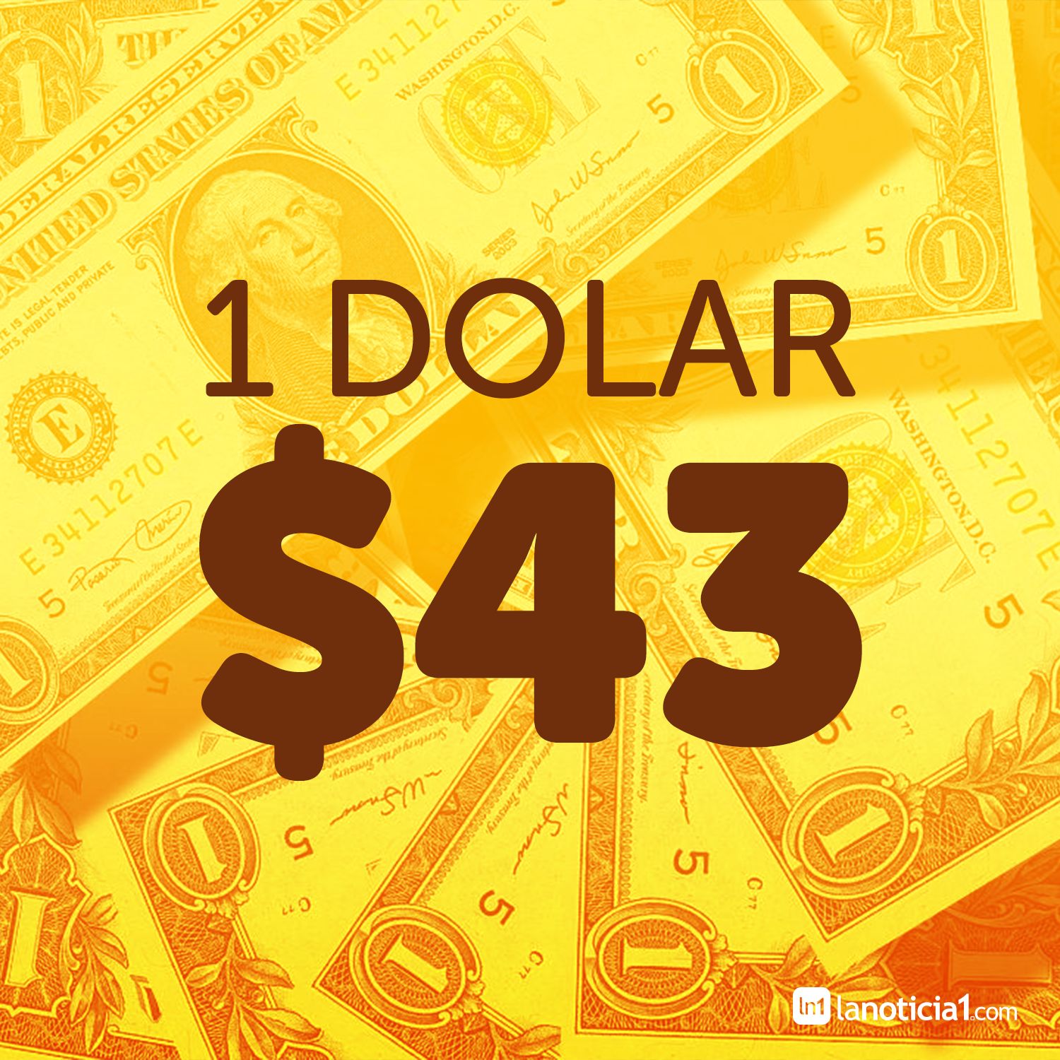 Es viernes y el dólar lo sabe: La divisa norteamericana llegó a 43 pesos