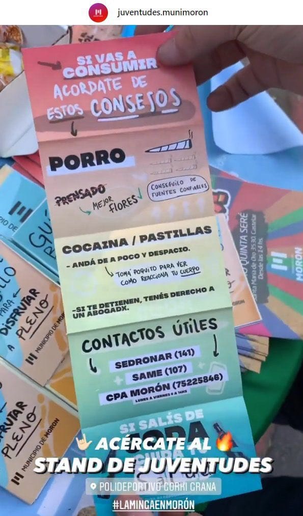 Juntos afirmó que en Morón se promueve el consumo de drogas: De qué se trata la campaña de “reducción de daños”
