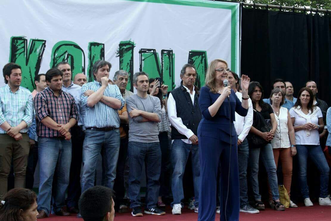 Alicia y Máximo Kirchner, Scioli, Sujarchuk y Nardini en congreso de Kolina