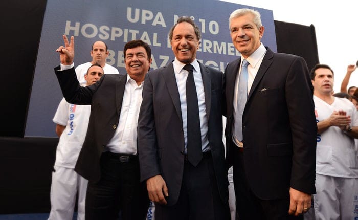 Scioli se mostró junto a Domínguez y Espinoza en la apertura de un UPA 24