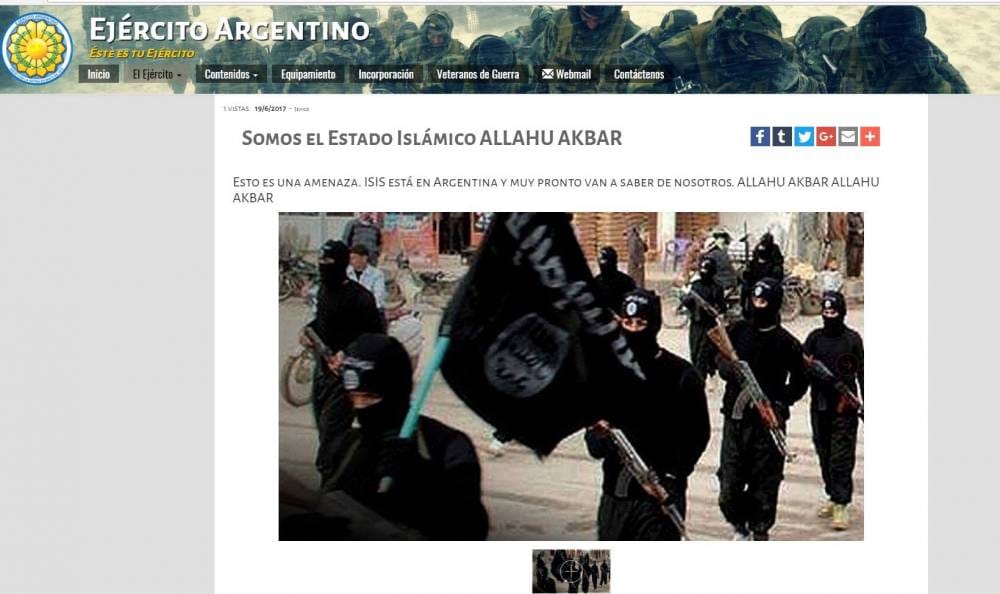 El gobierno no cree que el ISIS tenga que ver con el hackeo sufrido por la página del Ejército