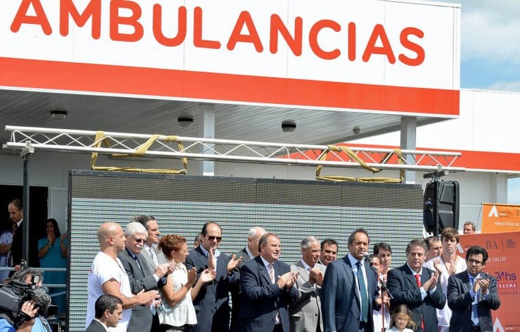 Scioli inauguró hospital para heridos de accidentes en Ruta 2