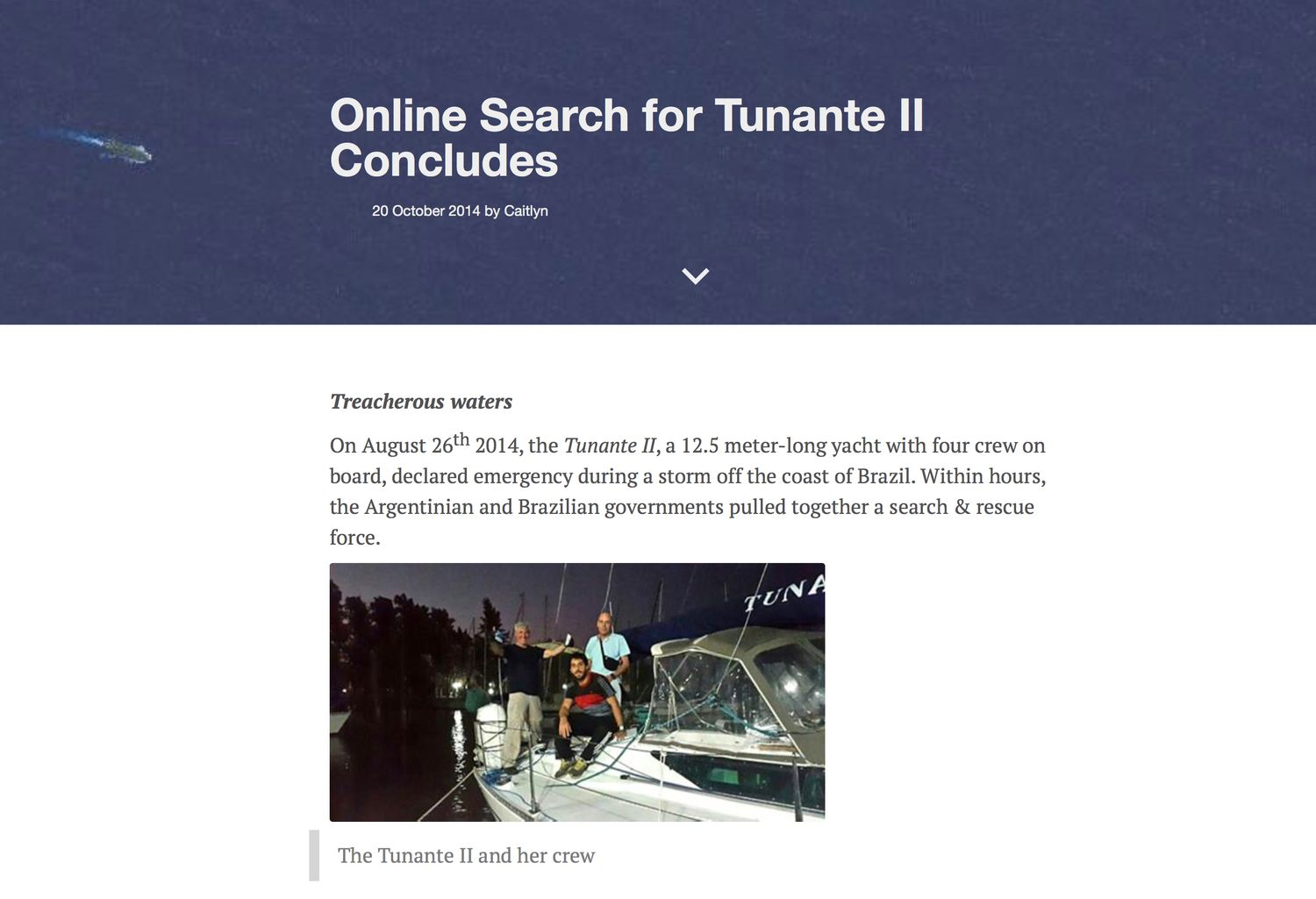 Tunante II: Tomnod anunció el fin de la búsqueda satelital online