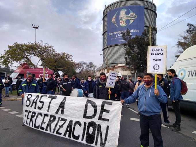 Trabajadores de Naturgy-BAN protestan en San Martín: Reclaman por pagos adeudados de retroactivos