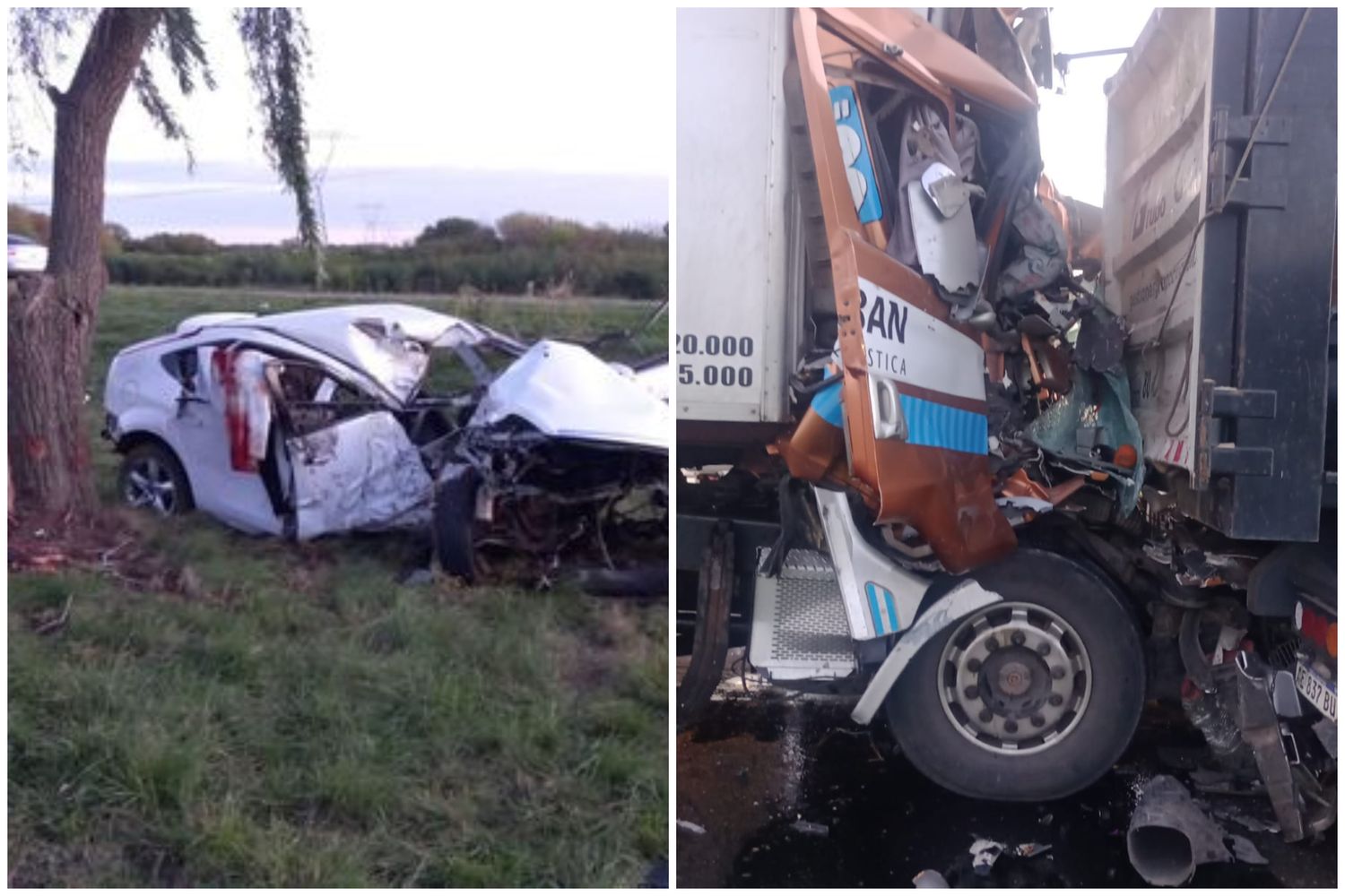 Mañana trágica en Ruta 9: Una automovilista murió y un camionero quedó atrapado en dos choques a la altura de Zárate