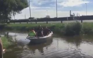 Pilar: Ducoté desmintió montaje de spot de propaganda en una zanja simulando recorrer zonas inundadas del distrito