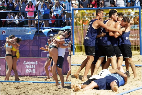 #BuenosAires2018: El beach handball aportó oro y bronce con varios bonaerenses en mujeres y hombres
