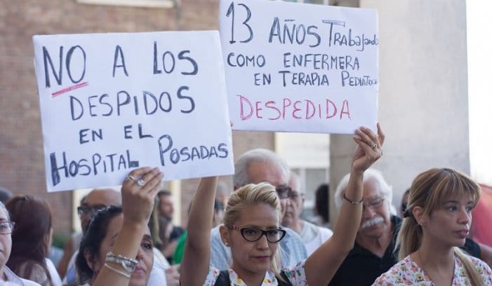 Protesta en el Hospital Posadas: 20 nuevos despidos que se suman a los 124 anteriores