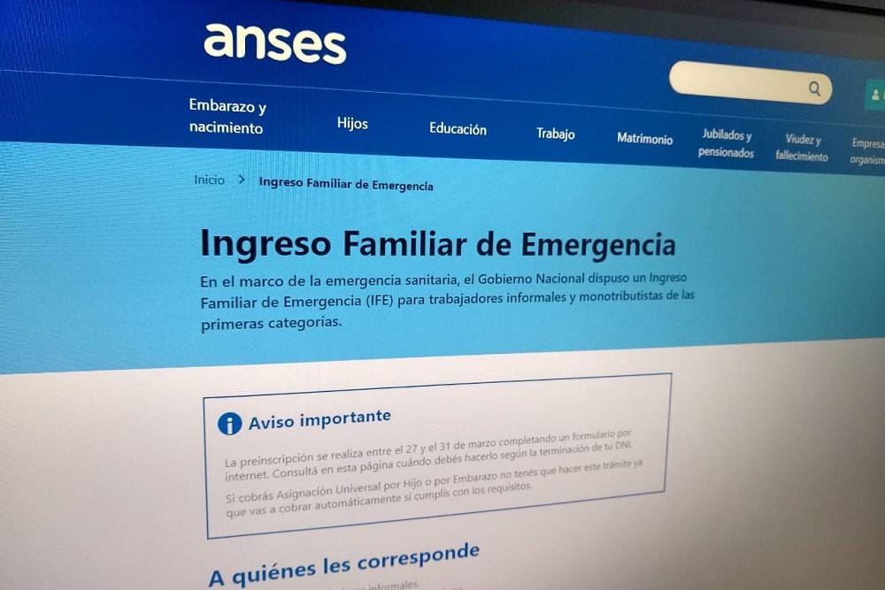 El Estado pagará nuevamente el Ingreso Familiar de Emergencia de 10 mil pesos