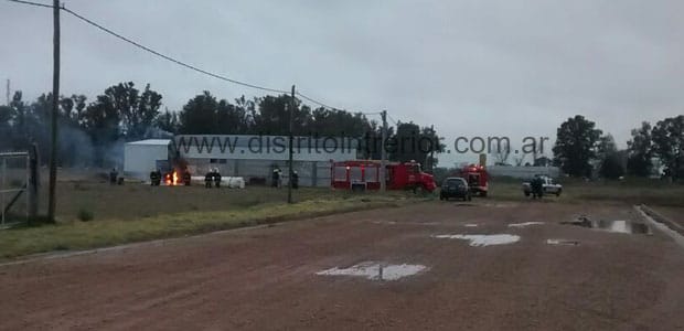 General Villegas: Incendio en el Parque Industrial