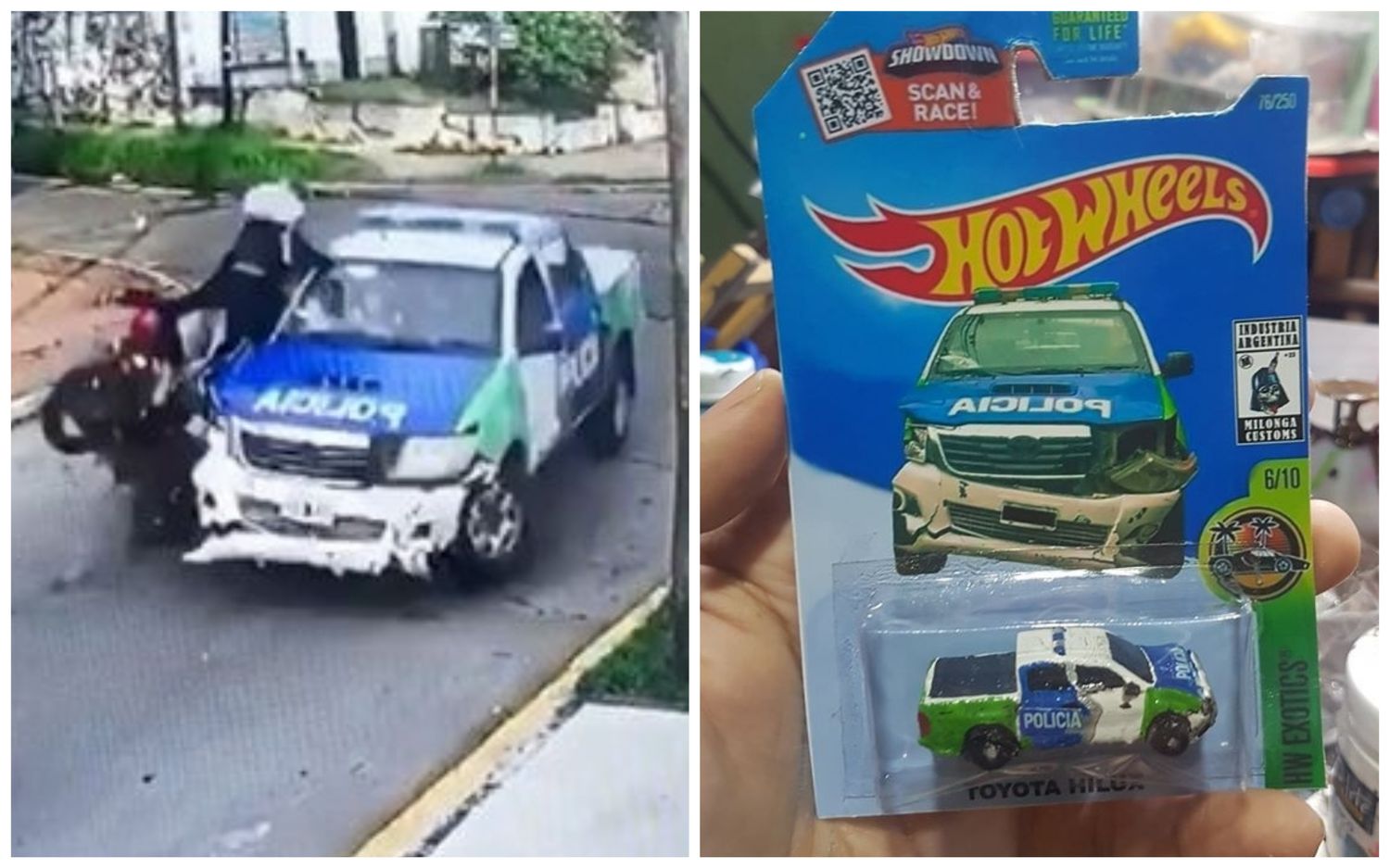 Insólito: Venden el "patrullero anti-motochorros" de la Bonaerense y el juguete ya es furor en redes