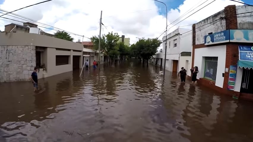 Video: La dramática inundación de Pergamino vista desde un drone