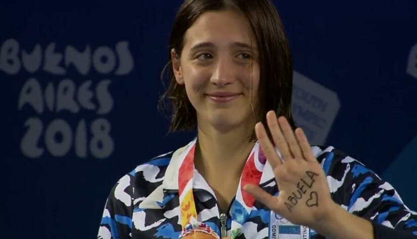 #BuenosAires2018: Delfina Pignatiello, campeona mundial juvenil, ganó la plata en 800 metros libres