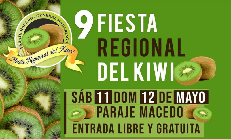 General Madariaga: Se viene la 9° Fiesta Regional del Kiwi