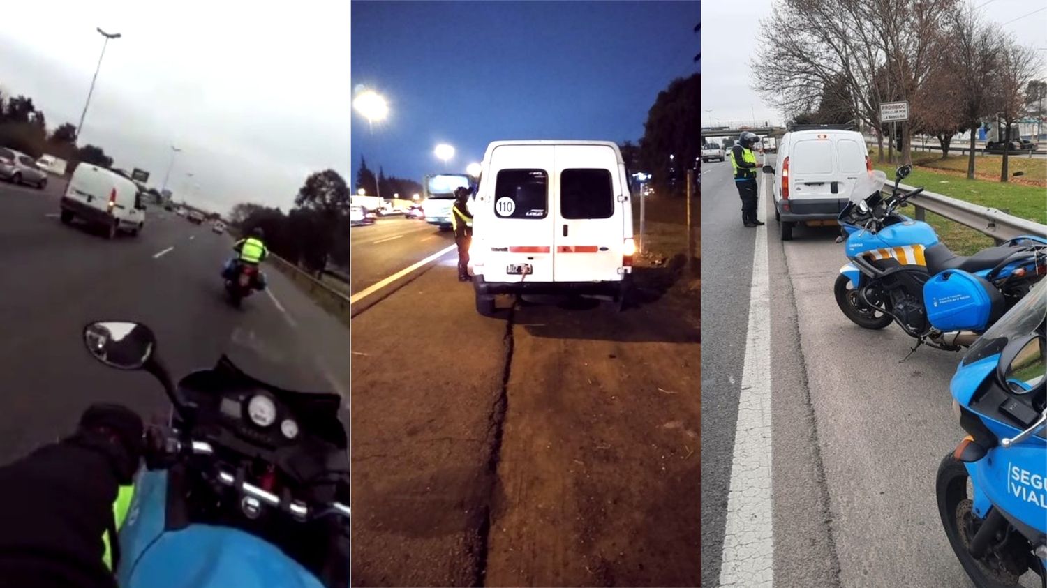 Las motos de Seguridad Vial volvieron a controlar la Panamericana: Los "garcas" y los "vivos" ahora están en problemas