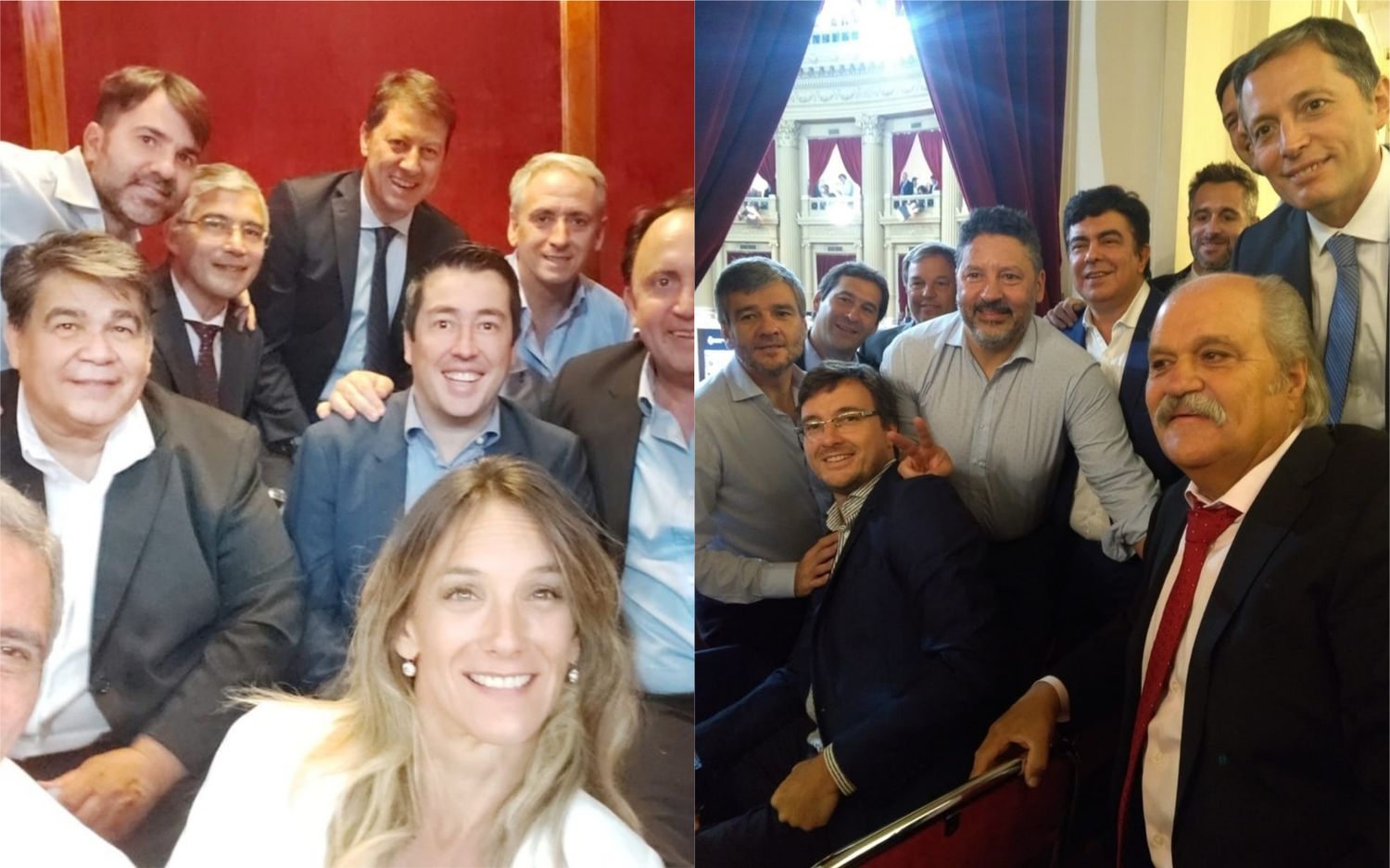 Los Intendentes peronistas bonaerenses en el Congreso: Selfies y aplausos para Alberto