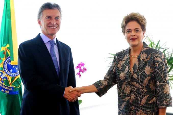 Mauricio Macri fue recibido por Dilma Rousseff en Brasilia