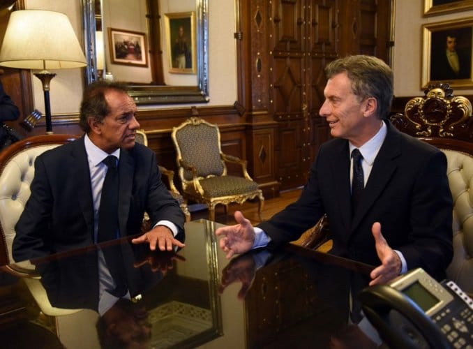 Scioli con Macri en Casa Rosada: "Podemos convivir en la diversidad"