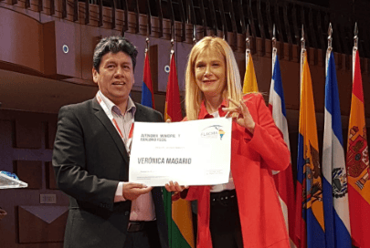 Magario fue distinguida en la Cumbre Internacional de Alcaldes en Puerto Rico