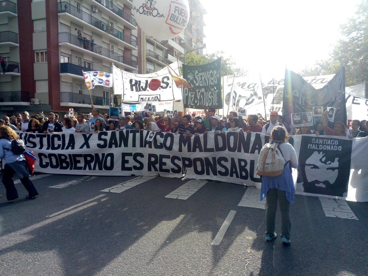 Mar del Plata: Marcha a ocho meses de la desaparición de Santiago Maldonado
