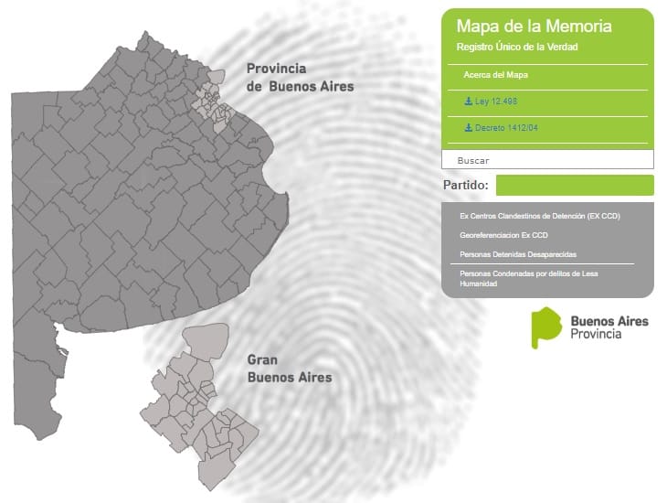 24 de Marzo: Así es el Mapa de la Memoria de la Provincia de Buenos Aires