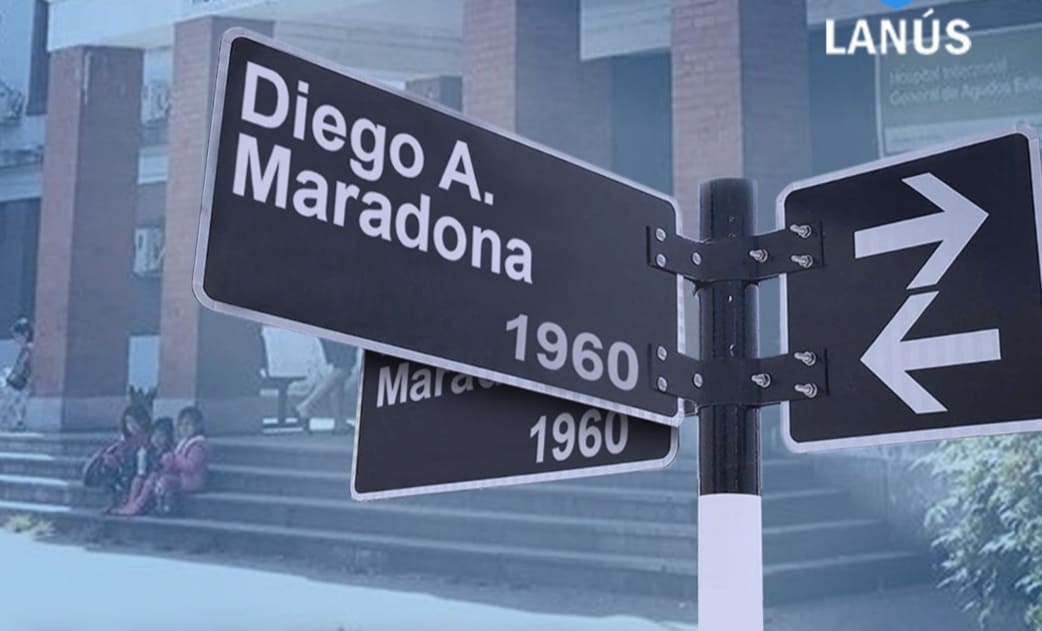 Néstor Grindetti busca ponerle el nombre Maradona a la calle del Hospital Evita de Lanús, donde nació Diego