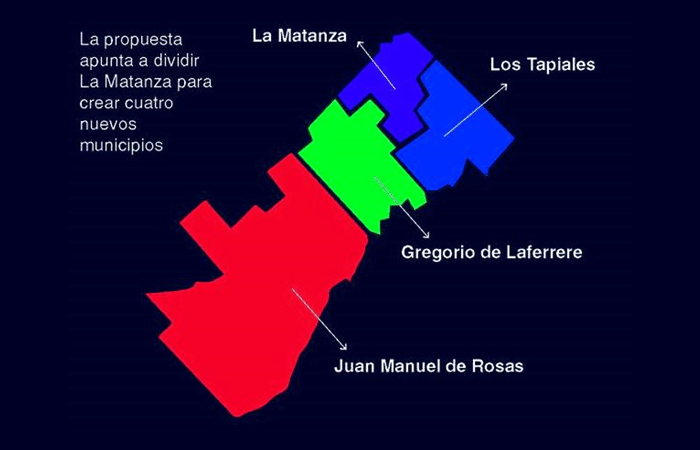 Nuevo proyecto para dividir La Matanza en cuatro municipios ingresó a la Legislatura