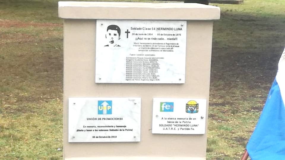 Bragado: Homenaje a soldado asesinado por Montoneros mientras Macri anunciaba subsidio a familiares