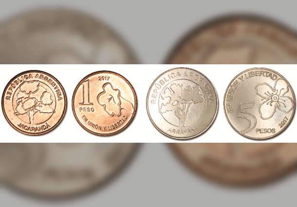 Las nuevas monedas de 1 y 5 pesos con imágenes de árboles: Cómo son y desde cuándo circulan