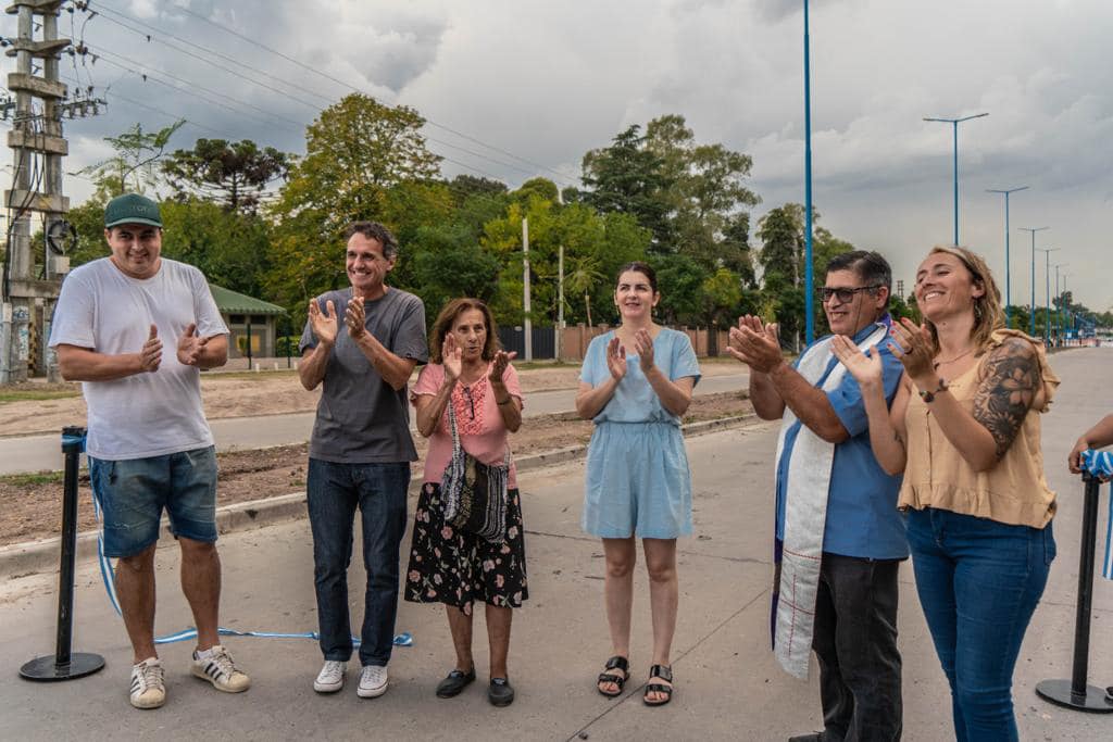 Moreno: Mariel Fernández y Katopodis inauguraron la repavimentación de avenida Alfonsina Storni