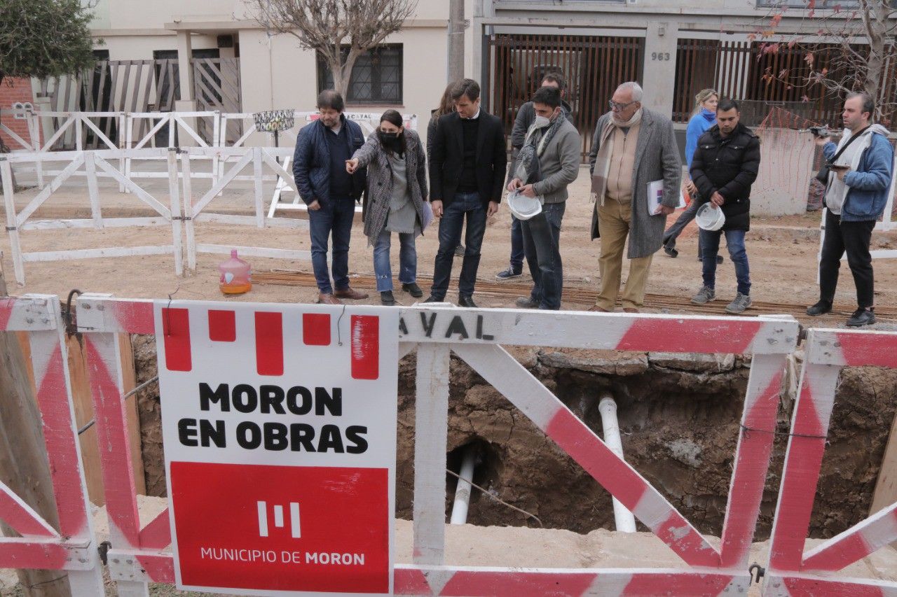 Ghi visitó obras de desagües pluviales que beneficiarán a más de 22 mil vecinos en Morón