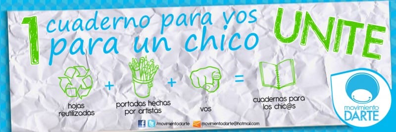 Movimiento Darte: Reciclan papel y fabrican cuadernos para chicos en riesgo social
